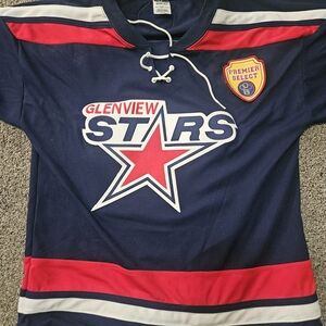 Kids Hockey Jersey - Navy and Red